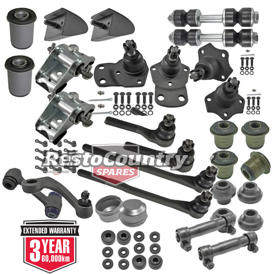 Front End Suspension Rebuild Kit (53Pce / Manual Steering) Ford XD XE XF ZJ ZK ZL - kFERK-41