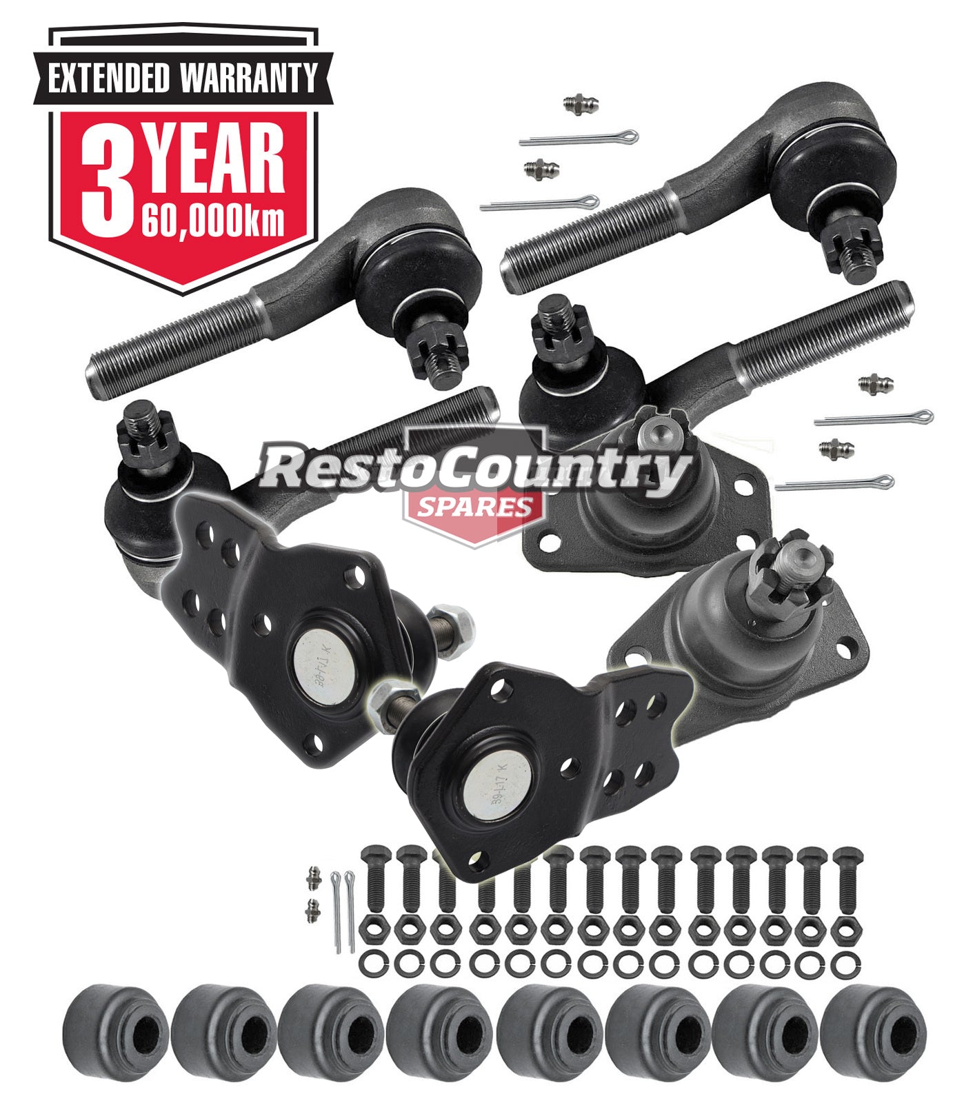 KIT 1. Ford Tie Rod End+ Ball Joint+ Sway Bar Bush Kit XM XP Falcon steering - kFERK-43