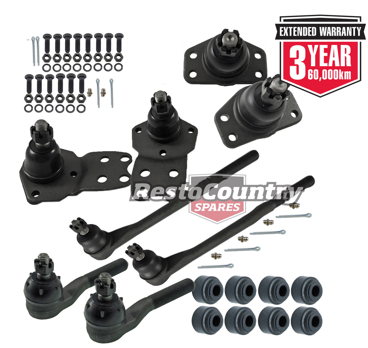 KIT 1. Ford Tie Rod+Ball Joint+Sway Bush Kit XR Falcon ZA ZB Fairlane suspension - kFERK-45