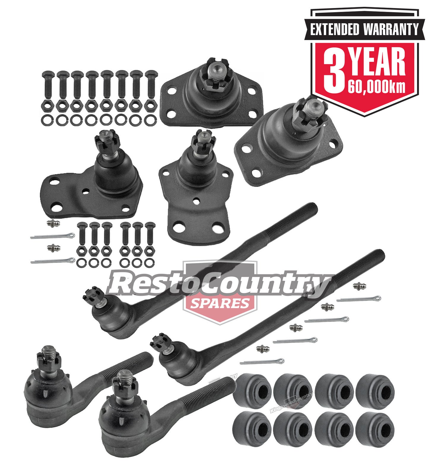 KIT 1. Ford Tie Rod +Ball Joint+Sway Bush Kit XT Early- XW Falcon ZC ZD Fairlane - kFERK-47