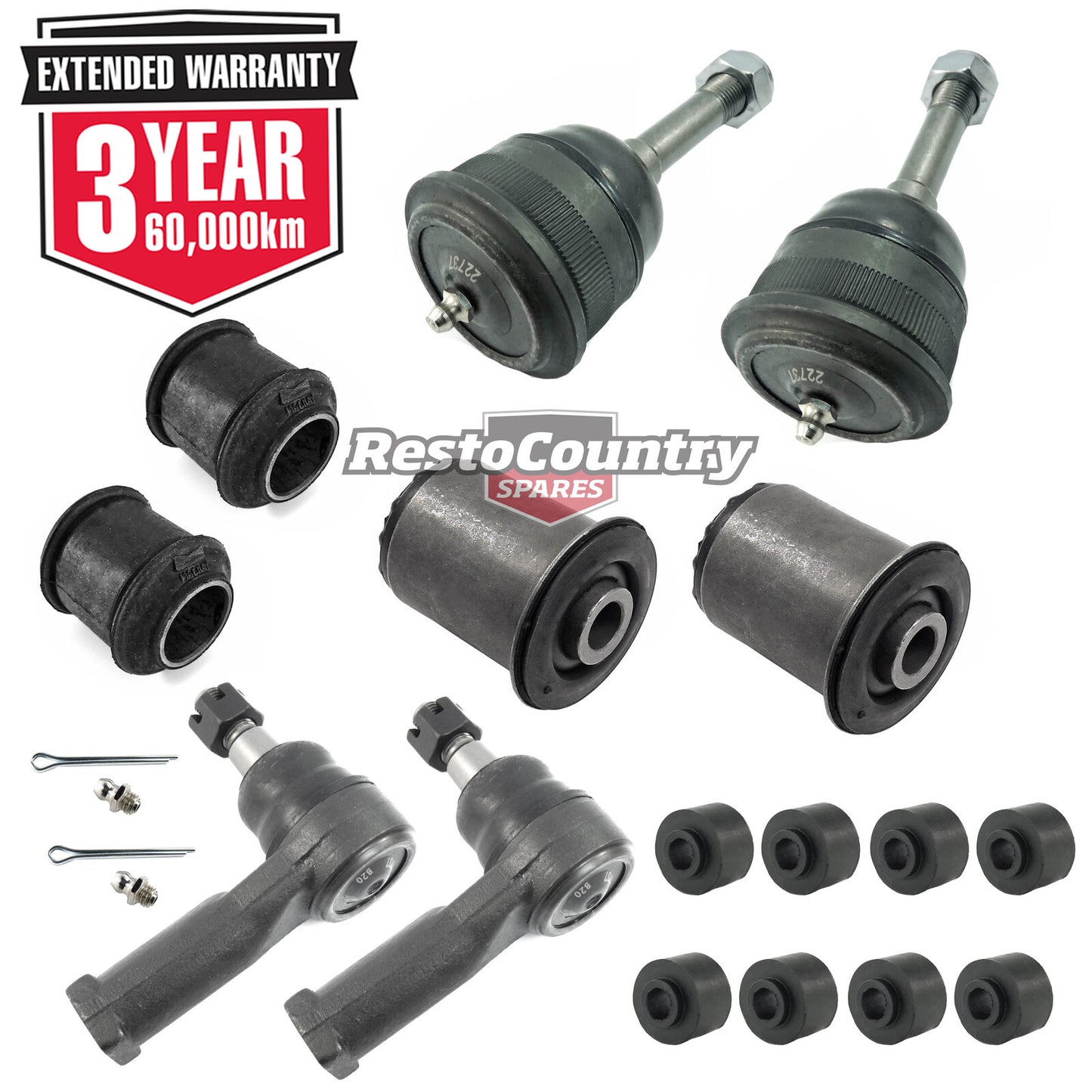 KIT 2. Holden Control Bush+ Ball+ Sway + POWER Tie Rod Kit VB VC VH VK VL VN VP - kFERK-60