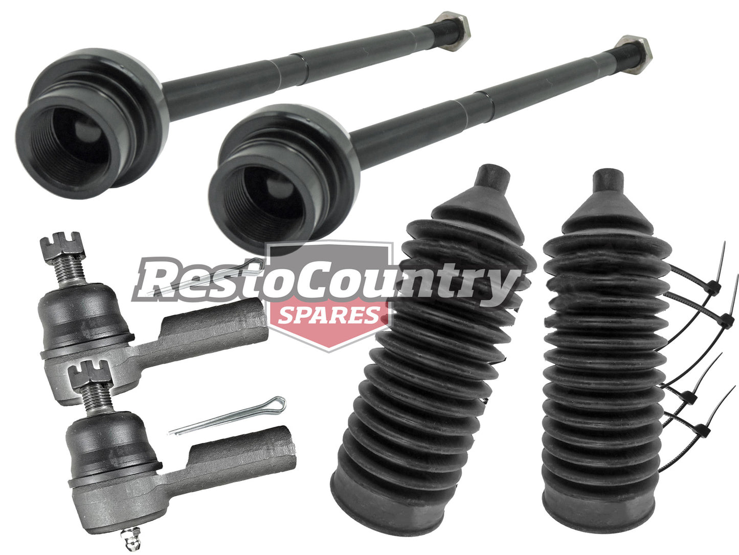 Holden Torana Steering Rack + Rod End + Boot Kit LH 275mm Long Left +Right steer - kFERK-64