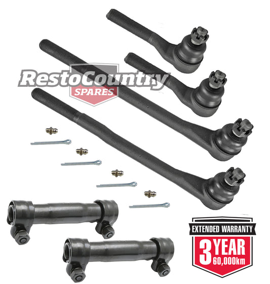 Ford Tie Rod End + Adjuster Sleeve Kit  x6 INNER + OUTER XD XE XF XG ZJ ZK ZL - kFERK-69