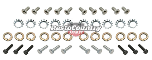 Holden Rear Door Hinge Fitting Bolt Kit x2 Doors HD HR washer nut - kFK1013-a