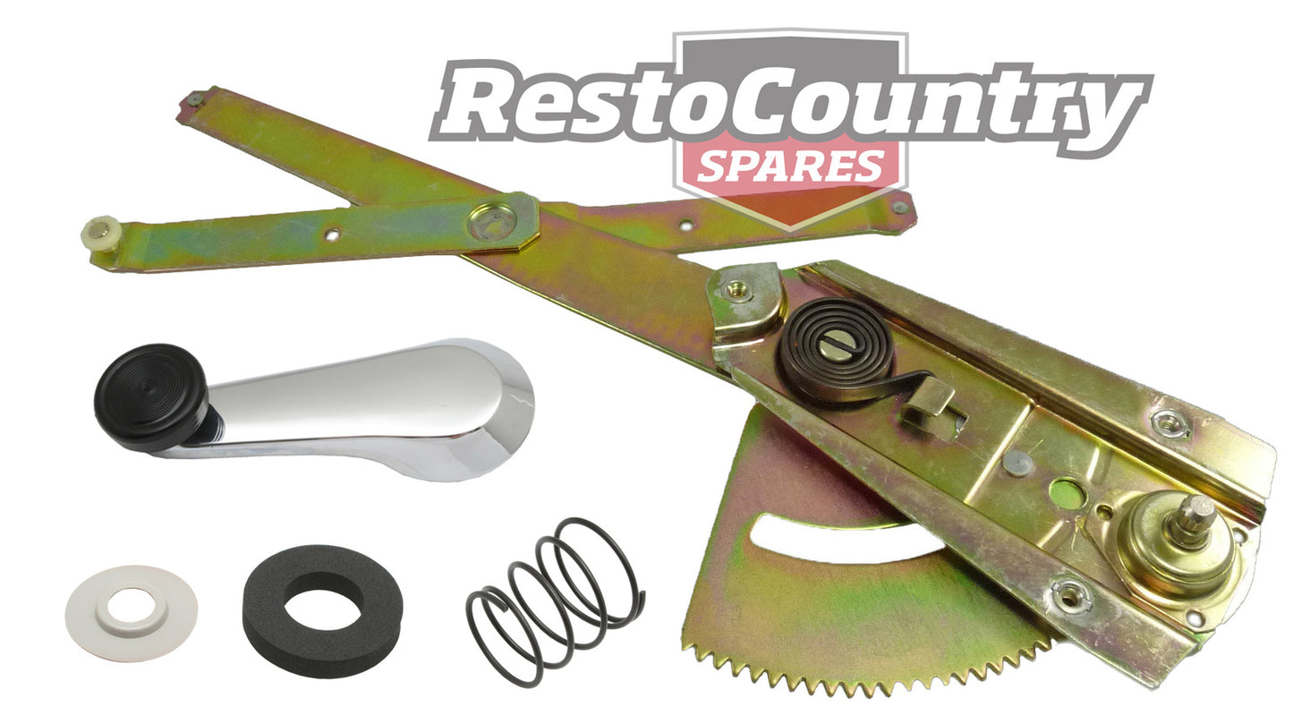 Holden Front RIGHT Door Window Winder Regulator + Handle Kit HQ HJ HX HZ WB NEW - kGHJ-80210RH-a