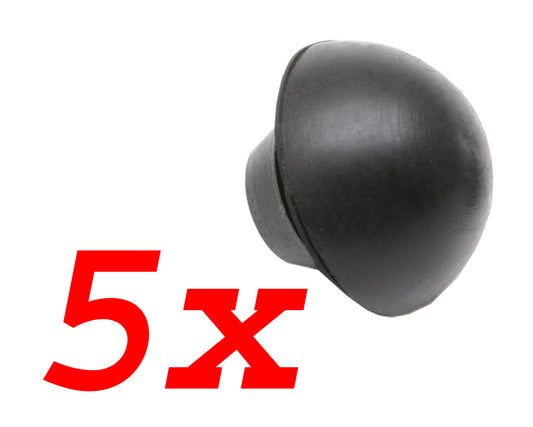 Universal Bumper Grommet Kit x5 - 15.5mm OD 8mm ID Dome head rubber blanking - kGR1007-a