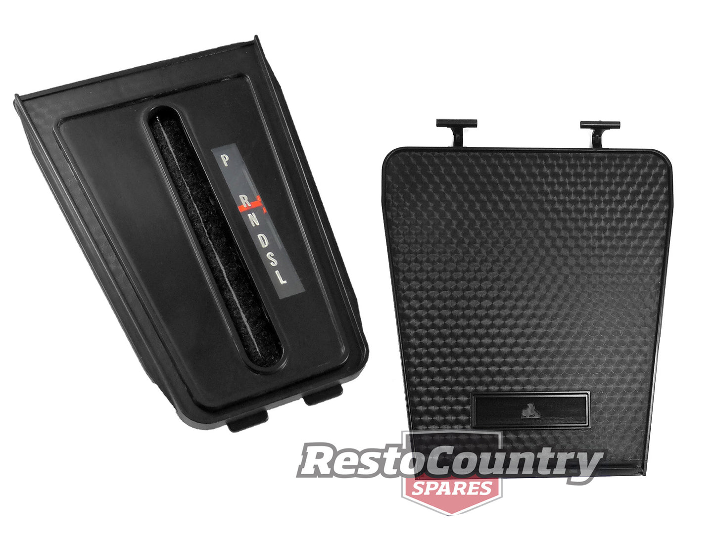 Holden BLACK Console Auto Indicator Insert+Lid Kit HQ HJ HX BLACK shift surround - kGS1003-a