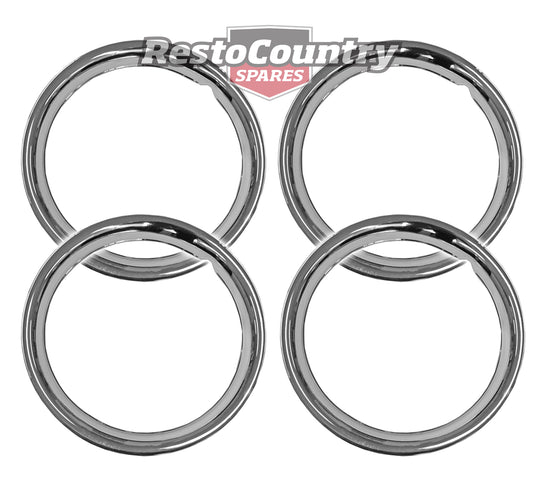Round Edge 13” Wheel Trim Set (4) Universal Holden Ford Valiant - kGXCT13-1-a