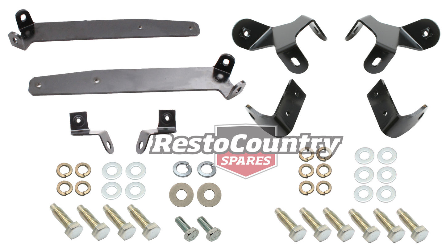 Holden Torana Bumper Bar Bracket + Mounting Bolt Kit LC LJ Front + Rear iron - kH1240-a