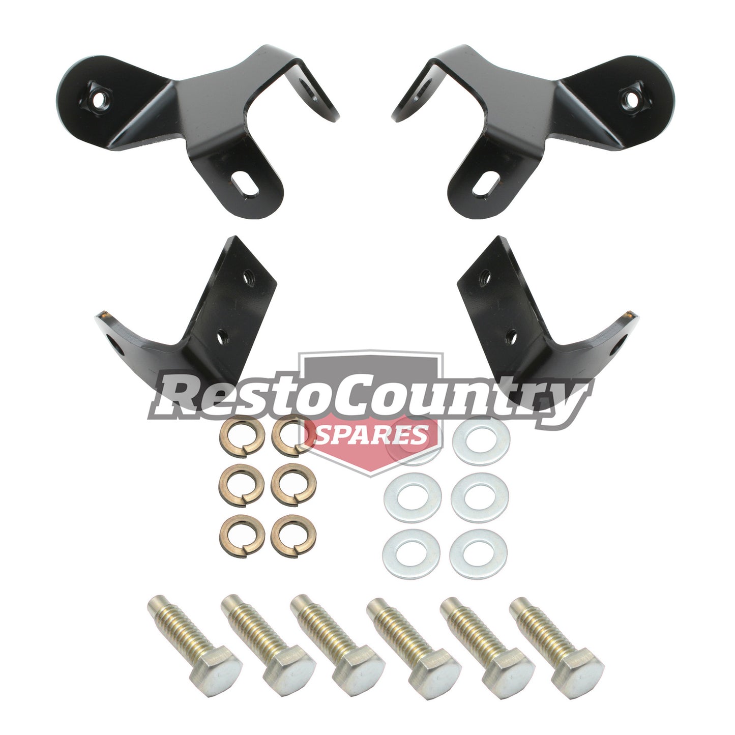 Holden Torana REAR Bumper Bar Bracket + Mounting Bolt Set LC LJ 4pce irons - kH1241-a