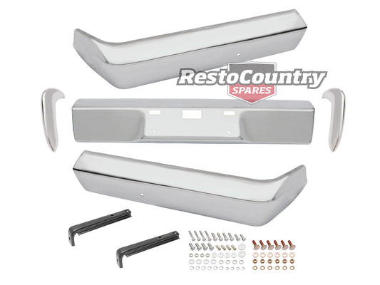 Holden Front Bumper Bar + Overriders +Brackets+Bolts Kit EJ EH Chrome Plated - kH1285-a