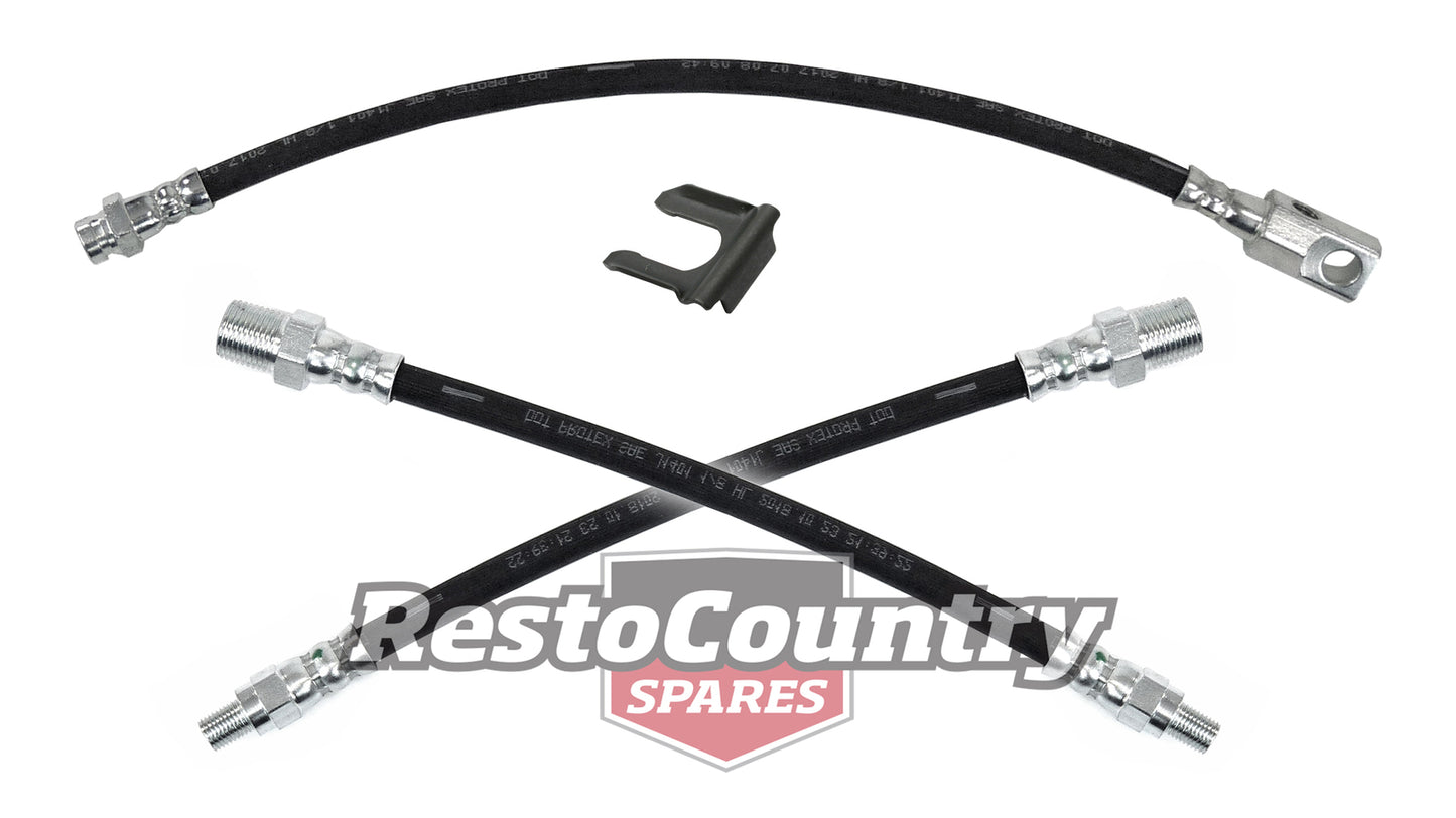 Ford Rear Brake Hose Kit Body to Diff + Calliper XB XC XD XE From 8/75 FREE CLIP -kH1299-b - kH1299-b