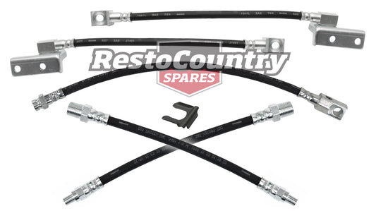 Ford Brake Hose Kit Front +Rear Body to Diff +Calliper XB XC From 8/75 FREE CLIP -kH1299-c - kH1299-c
