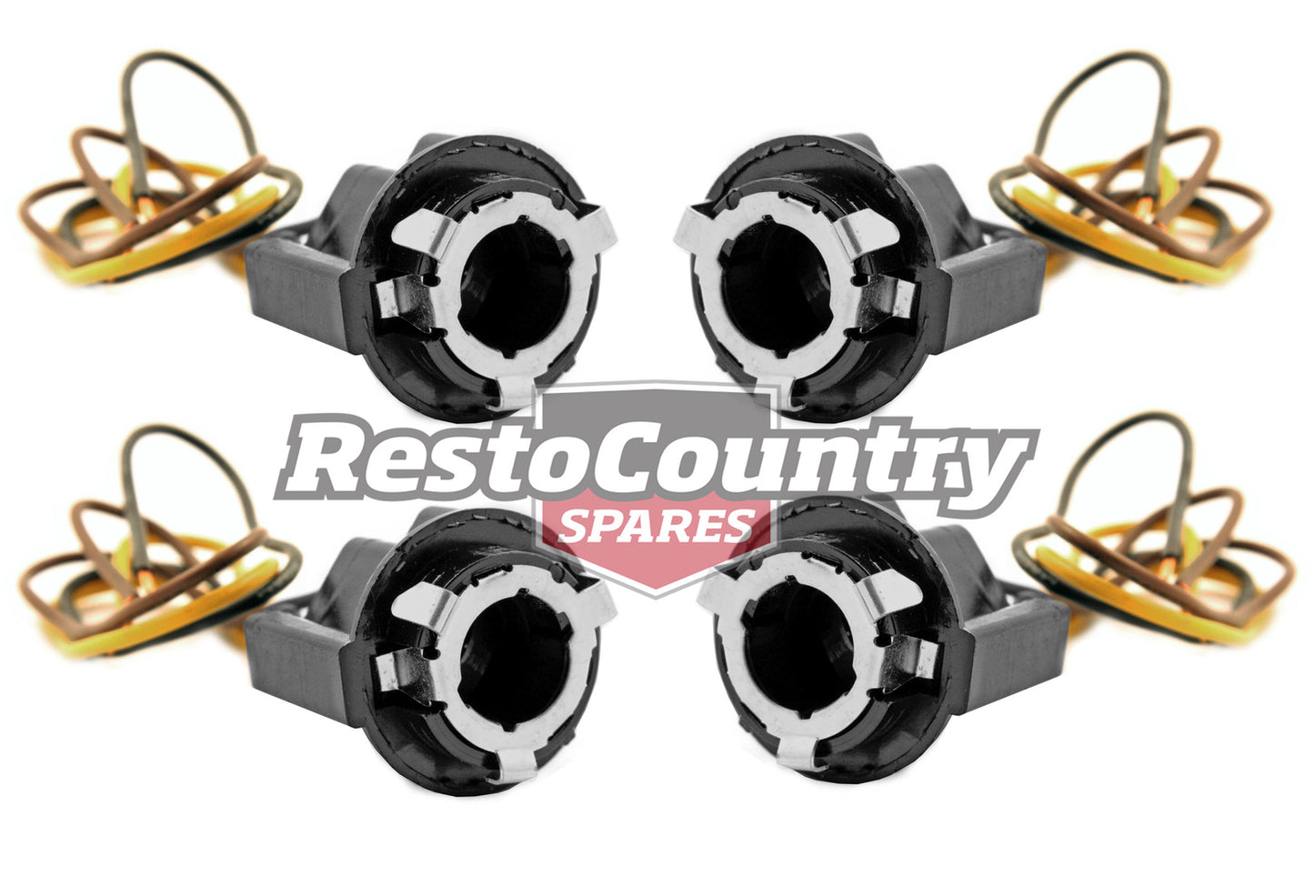 Holden Commodore Taillight Globe Socket Holder SET x4 VK VL VN VP VR VQ VS plug - kH1342x4