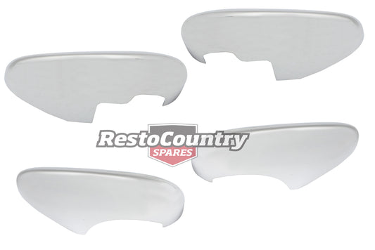 Holden Chrome Bumper Bar Overrider Set x4 FJ Front + Rear over rider - kH1351-a