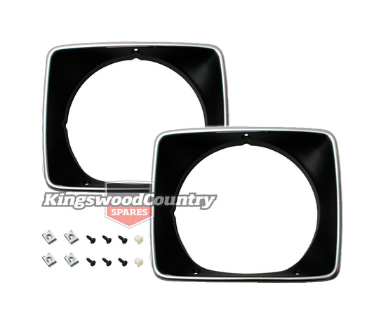 Holden GTS Sandman Headlight Surround Rim HJ HX +HZ Black Single x2 - kHLR1000Cx2