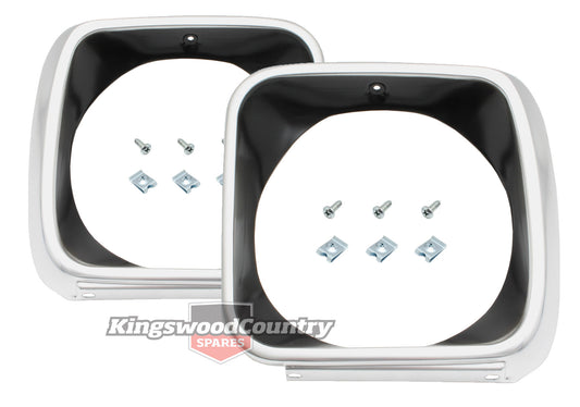 Holden Torana LJ GTR XU1 Headlight Surround Rim Black PAIR NEW headlamp - kHLR1006-7x2
