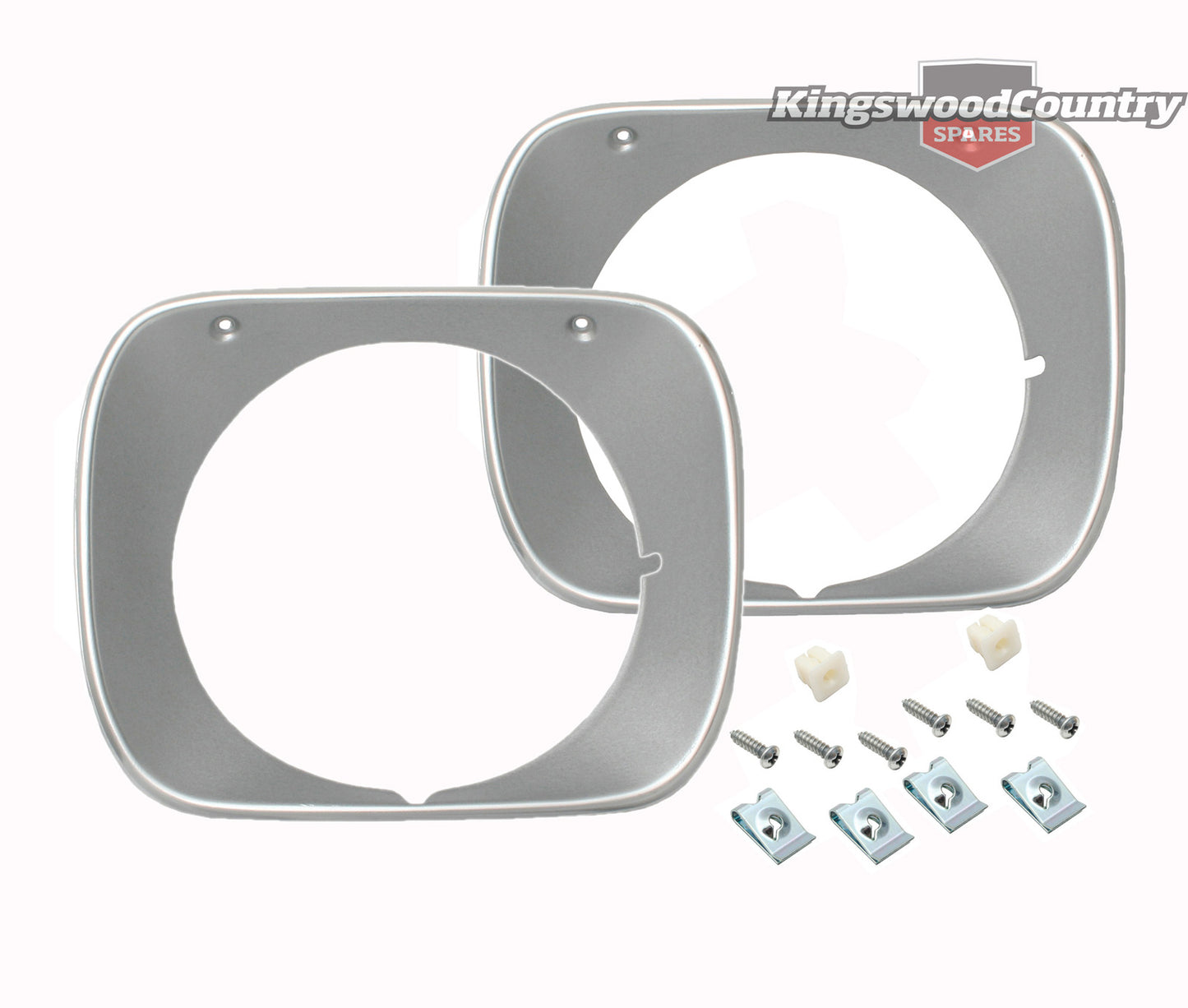 Holden HQ SILVER Headlight Surround Rim. +1 Tonner HJ HX HZ x2 head light - kHLR1008x2