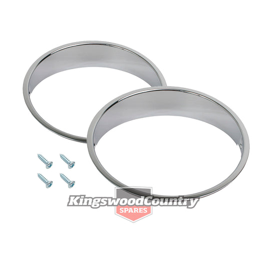 Ford Headlight Rim / Surround Chrome Left or Right XY x2 - kHLR2000x2