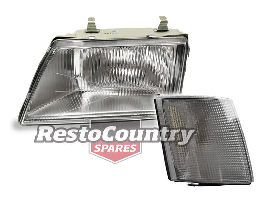 Holden Commodore Headlight + Indicator Kit NEW VH VK RIGHT hand glass parker - kIVH4500NTR-a