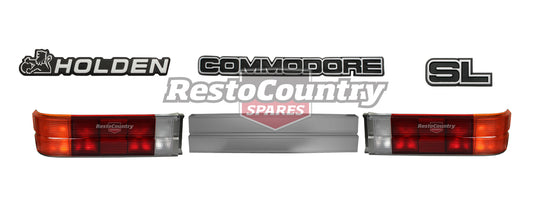 Holden VL SL Commodore Taillight + Extension + Badge Kit Sedan executive grey - kIVL8000x6