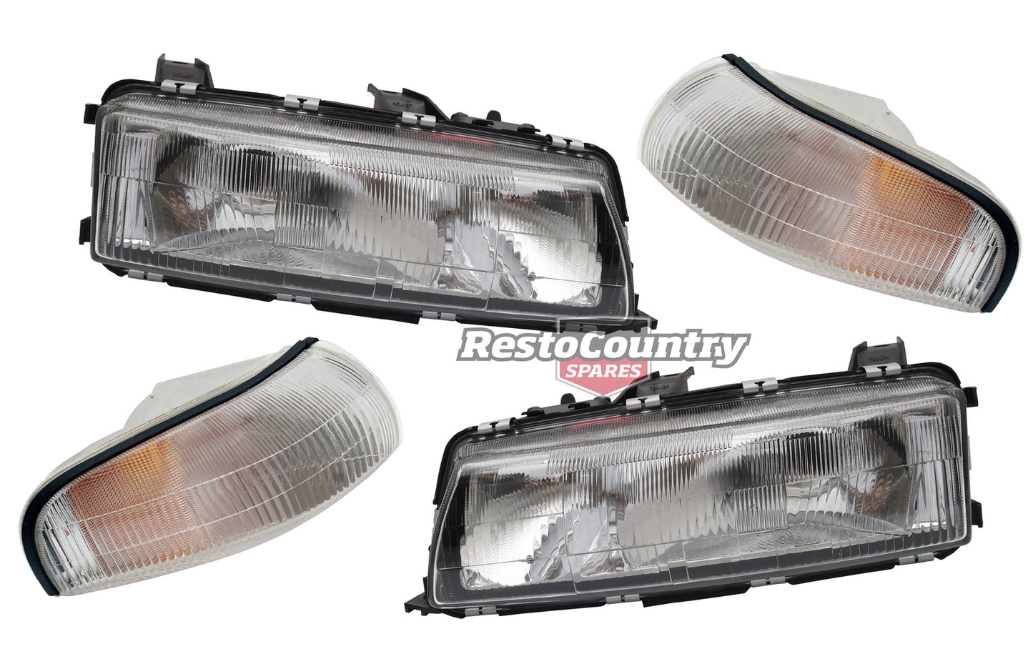 Holden Headlights + Front Indicator Kit (4pce) L+R VP Commodore Sedan Wagon Ute - kIVP4500NAL-a