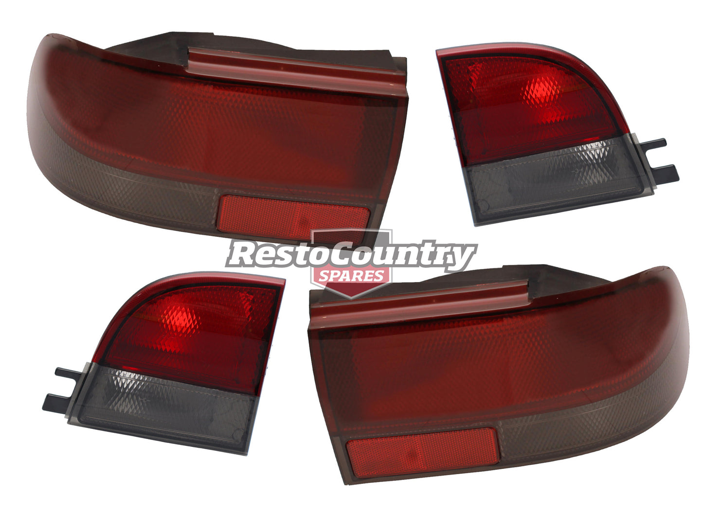 Holden Commodore Taillight + Garnish Kit 4pce L+R VR VS Sedan SS Berlina Calais - kIVR8000NHL-b