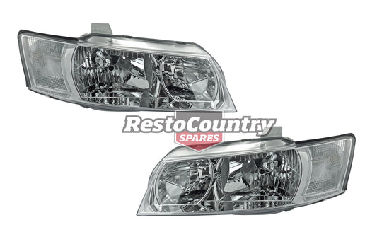 Holden Commodore Halogen Chrome Headlights x2 PAIR VZ Executive 2004-07 light - kIVZ4500NAL-a