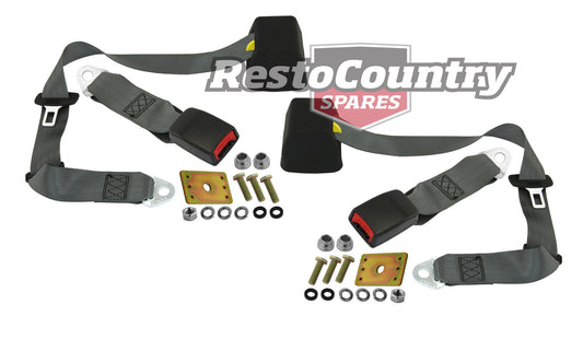 Parcel Shelf Mount Inertia Seat Belt Pair (Grey – 275mm Web Stalk) Holden / Ford - kK1511GY-a