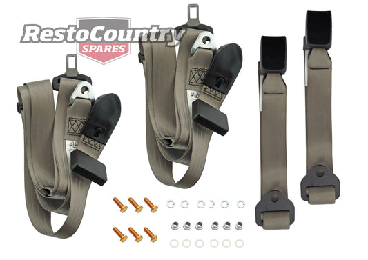 Front or Rear Lap Sash Seat Belt Pair (Cappuccino – Bench Seat) Ford XK-XP XR-XY XA-XC ZA-ZD ZF-ZH - kK2257C-c