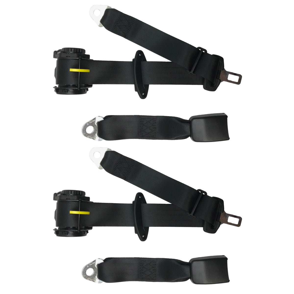 Rear Inertia Seat Belt Pair (Black – Under Parcel Shelf) Holden VB VC VH Sedan - kK5186-a