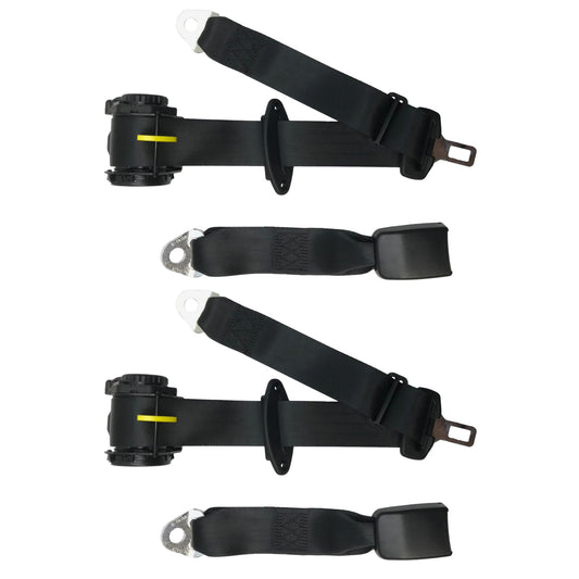 Rear Inertia Seat Belt Pair (Black – Under Parcel Shelf) Holden VB VC VH Sedan - kK5186-a