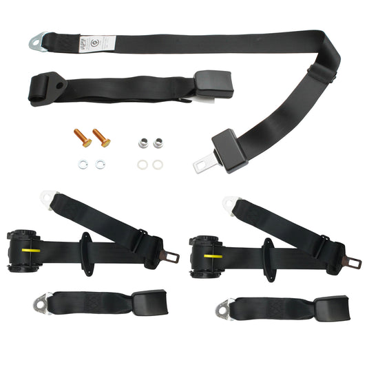 Rear Inertia Seat Belt Set (Black – Under Parcel Shelf) Holden VB VC VH Sedan - kK5186-b