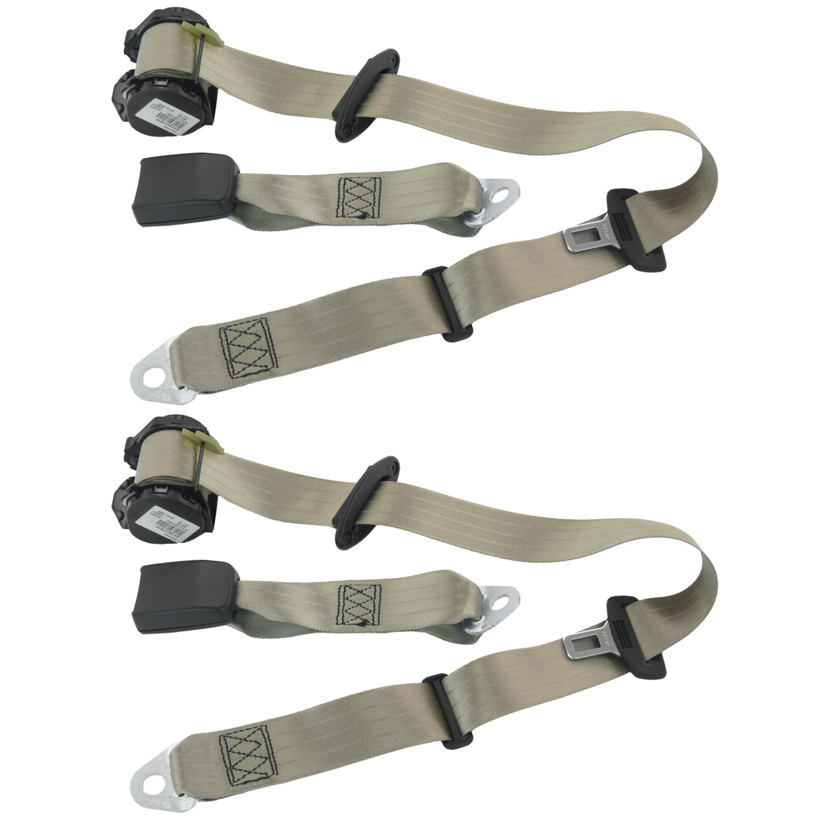Rear Inertia Seat Belt Pair (Cappuccino – Under Parcel Shelf) Holden VB VC VH Sedan - kK5186C-a