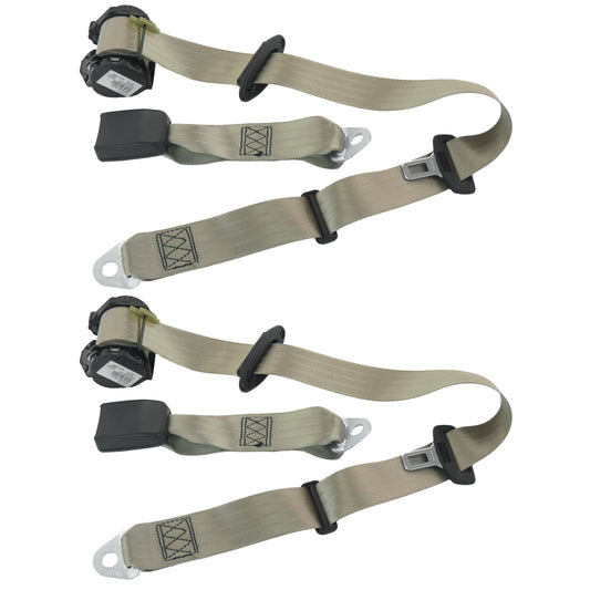 Rear Inertia Seat Belt Pair (Cappuccino – Under Parcel Shelf) Holden VB VC VH Sedan - kK5186C-a