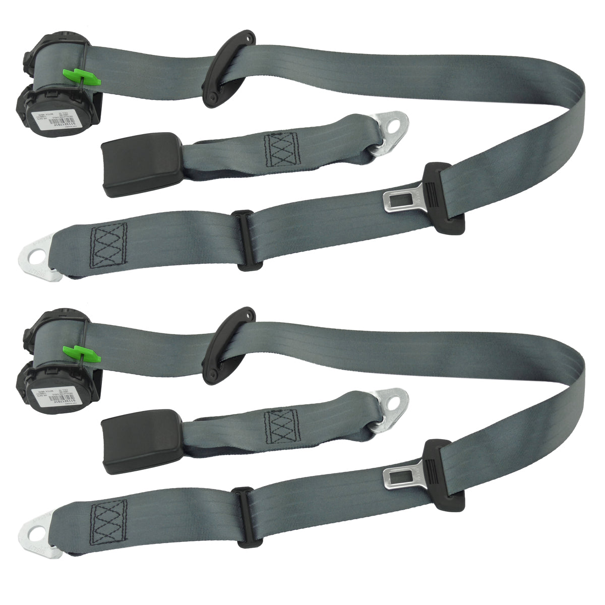Rear Inertia Seat Belt Pair (Grey – Under Parcel Shelf) Holden VB VC VH Sedan - kK5186GY-a