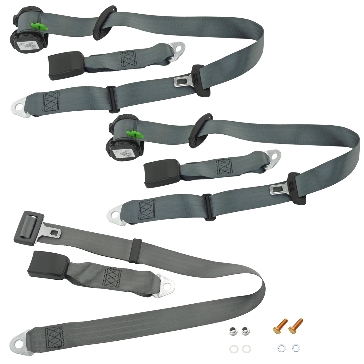 Rear Inertia Seat Belt Set (Grey – Under Parcel Shelf) Holden VB VC VH Sedan - kK5186GY-b