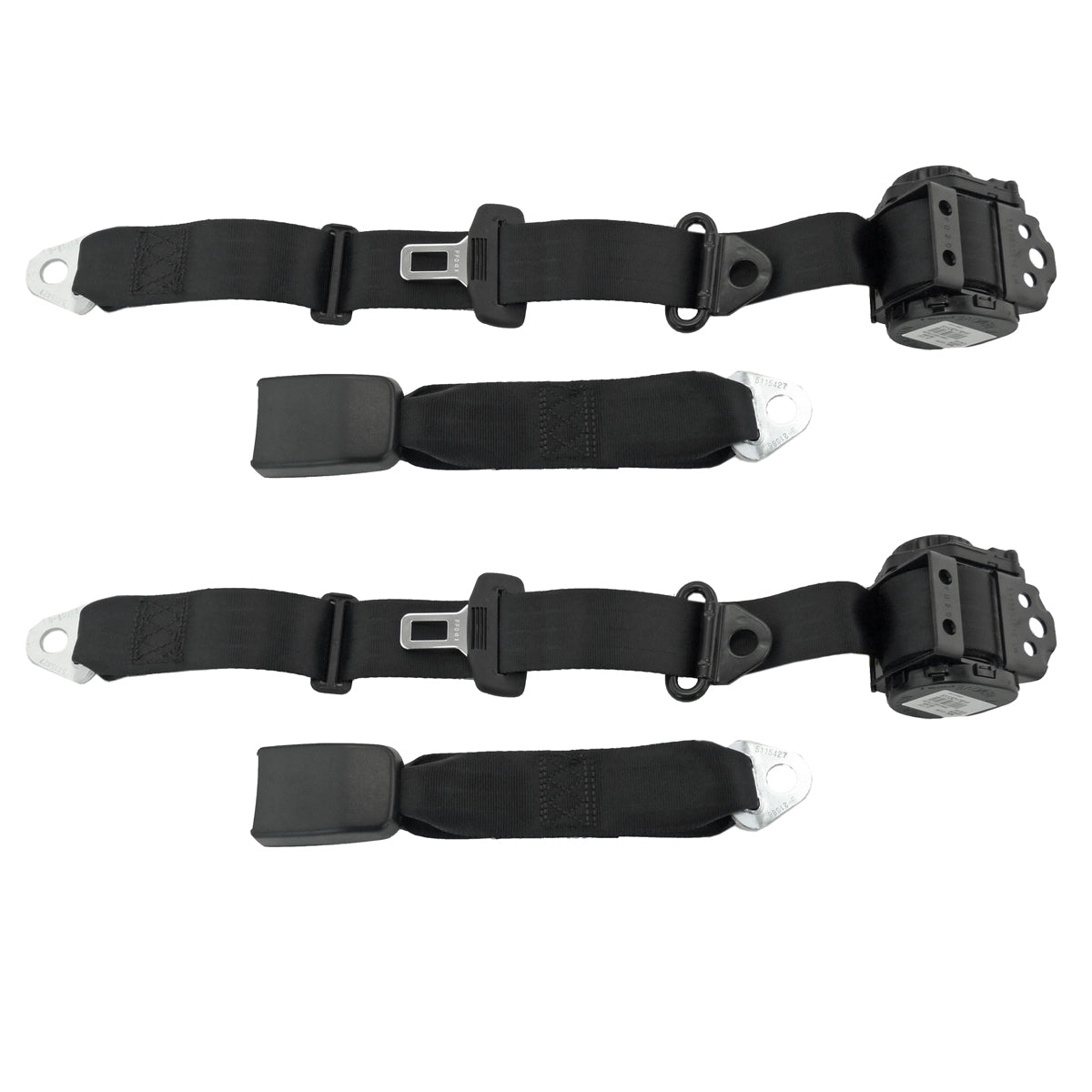 Rear Inertia Seat Belt Pair (Black – Under Parcel Shelf) Holden VB VC VH SLE Sedan - kK8861-a
