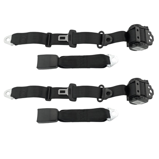 Rear Inertia Seat Belt Pair (Black – Under Parcel Shelf) Holden VB VC VH SLE Sedan - kK8861-a