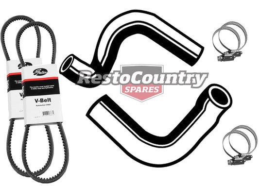 Ford Service Kit Alt + A/C Belt + Radiator Hose XW 351 V8 WINDSOR Sedan Wagon - kKHB49-c