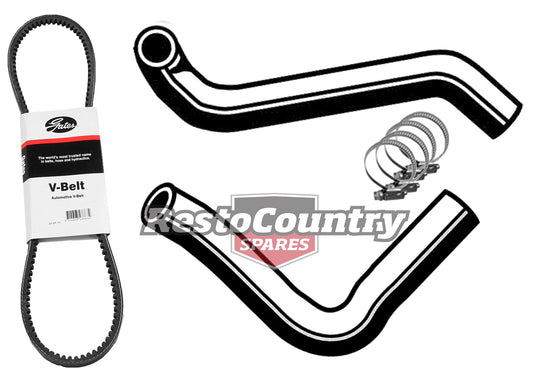 Ford Service Kit Alt Belt + Radiator Hose XW XY 351 V8 Cleveland WITH A/C - KHB50
