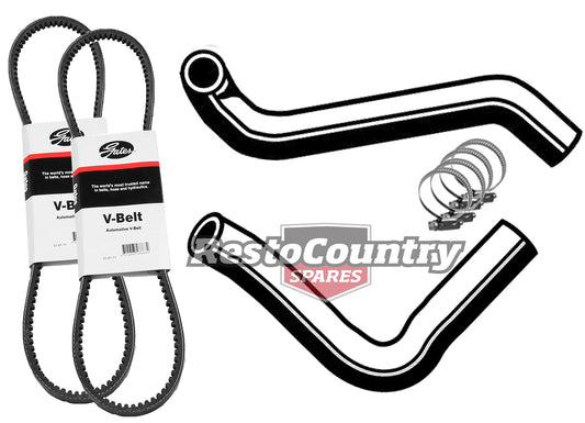 Ford Service Kit Alt + A/C Belt + Radiator Hose XW XY 351 V8 Cleveland - kKHB50-c