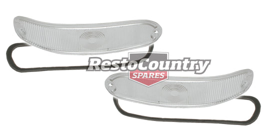 Holden Front Indicator Lens + Gasket Pair FC Left + Right blinker flasher - kLFT1002-a