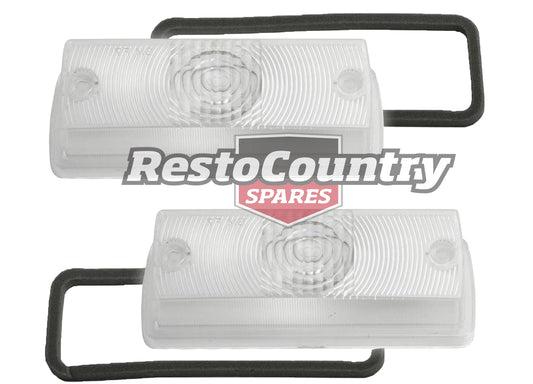 Holden Torana CLEAR Front Indicator Lens + Gasket Pair LEFT + RIGHT LC LJ - kLFT1022-3