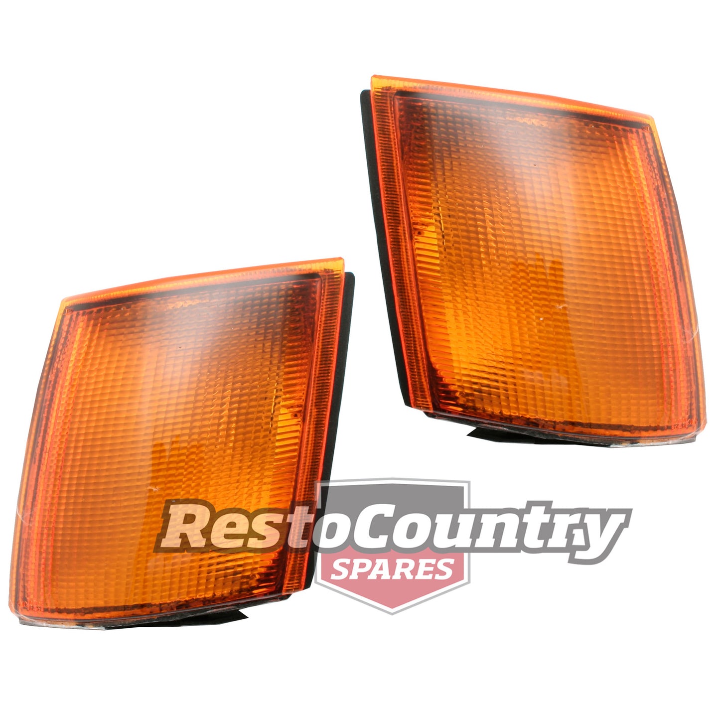 Holden Commodore VH VK Front Indicator Assembly PAIR AMBER turn signal - kLFT1035-a