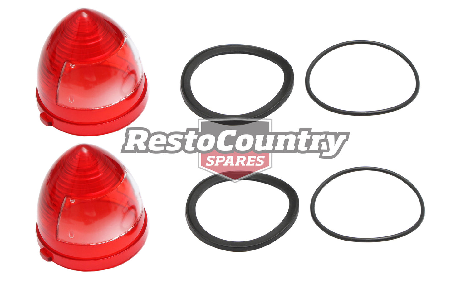 Holden Stop / Brake Tail Light Lens + Gaskets PAIR FJ Sedan taillight gasket - kLRS1002x2