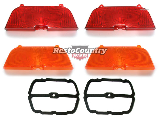 Holden Rear Taillight Lens + Indicators + Gaskets Kit EJ ALL EH Ute Van - kLRS1005_LRT1004_G