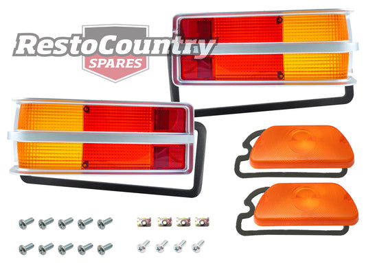 Holden Torana LH LX Taillight + Indicator +Screw Kit SILVER tail light - kLRS1040-a