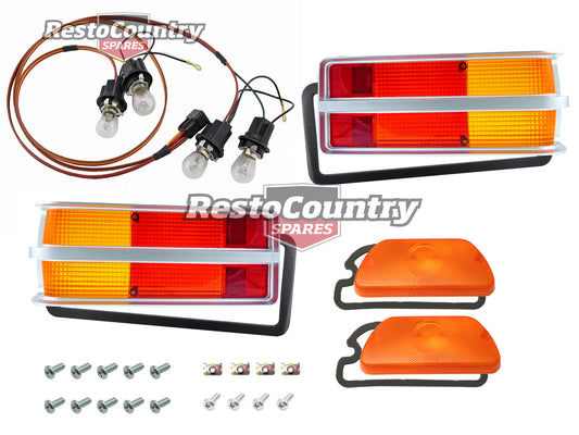 Holden Torana LX Taillight + LOOM + Indicator + Screw Kit SILVER tail light - kLRS1040-c