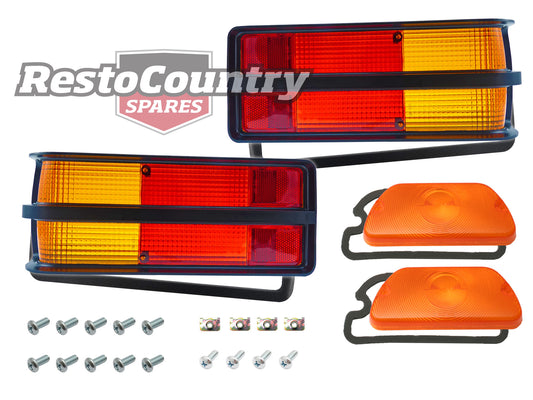 Holden Torana LH LX Taillight + Indicator + Screw Kit BLACK tail light - kLRS1041-a